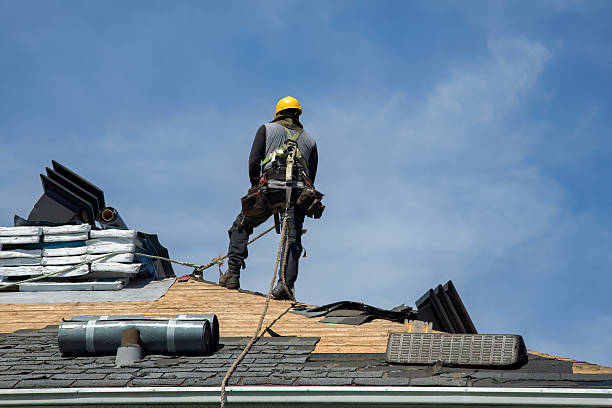 Professional Flat Roof Repair technician working in Helena, OK